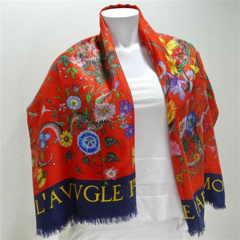 l'aveugle par amour gucci scarf price|Gucci flora snake scarf.